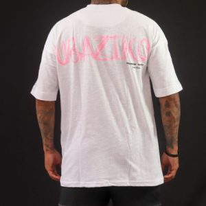 Camiseta Over White Pink