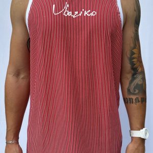 Camiseta Regata Vermelha Listra