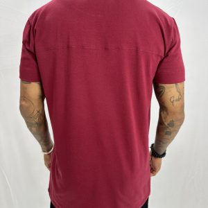 CAMISETA BORDÔ SOBREPOSIÇÃO